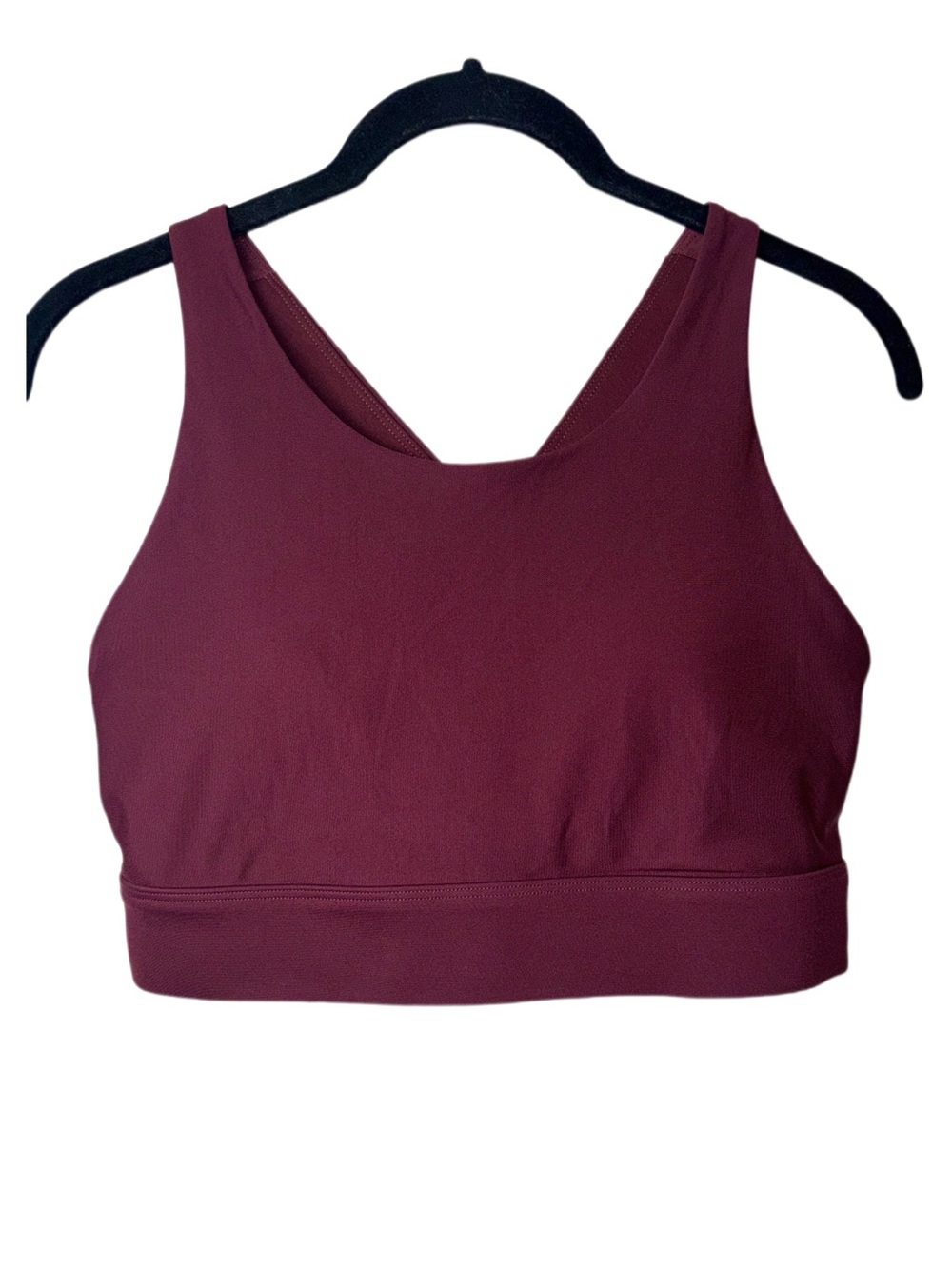 Fabletics No-Bounce High Impact Sports Bra women's size medium in burgundy